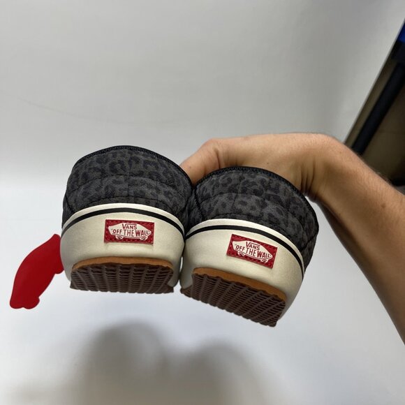 VANS Slip-Er 2 Mule Slippers Gray Cheetah AOP Black White Gum Cozy Men 8, Wom 10 - Picture 6 of 13